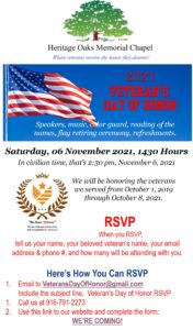 Veterans Day of Honor Invitation Card 176x300